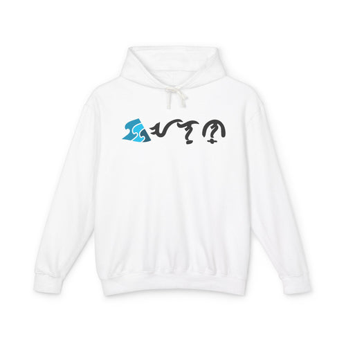 Alon Lifestyle Tribal Wave Surf Hoodie — Nautical Hawaiian-Inspired Graphic Sweatshirt