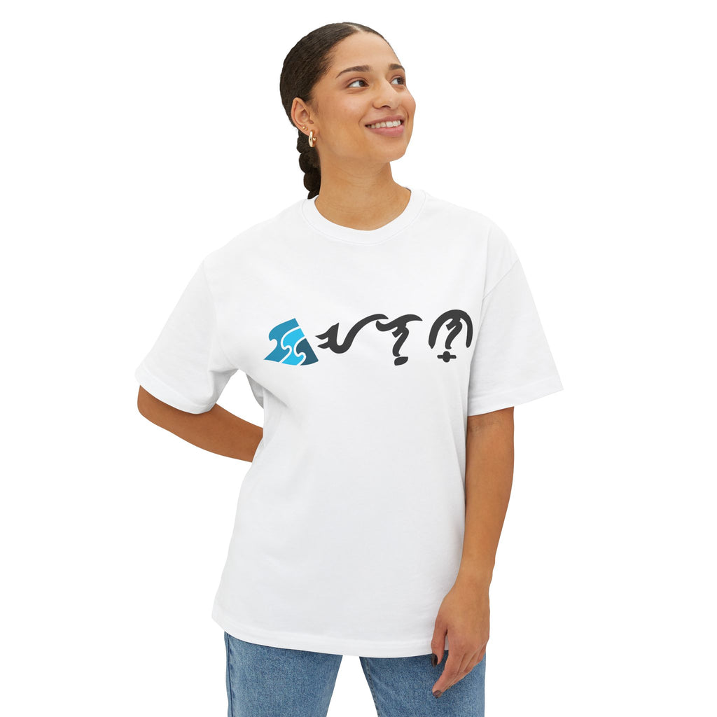 Alon Lifestyle Original First Prints — Minimal Surf Graphic Oversized T-Shirt